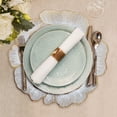 thumbnail image 5 of 56 STORE 3pcs Gold Floral Round Placemats Set of 3 - 15x15 Inch Metallic Shiny Vinyl Placemats, Reusable Dining Table Mats for Wedding, Banquet, Birthday, Party, Restaurant Decor, 5 of 9