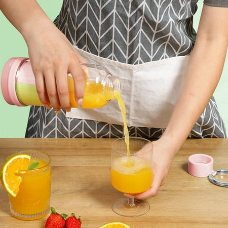 

Portable Blenders Gnobogi Personal Blenders For Shakes And Smoothies Fruit Juicer USB Rechargeable With 6 Blades Handheld Blenders For Sports Travel And Outdoors Pink