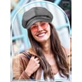thumbnail image 4 of Minzimin Newsboy Caps for Women 8 Panel PU Leather Apple Cap Vintage Beret Hat Gatsbie Hat for Women Gift, 4 of 6