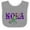Heather and White, variant on Inktastic NOLA Mardi Gras Crayfish in Purple Boys or Girls Baby Bib
