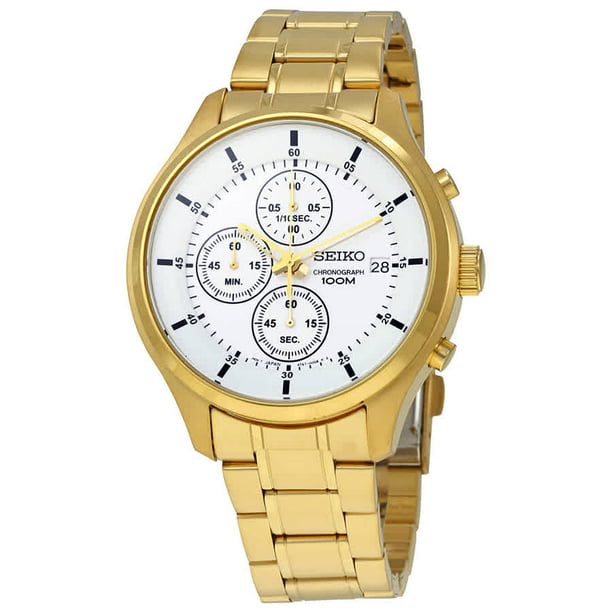 Seiko Men's Chronograph SKS544 Gold Stainless-Steel Quartz Fashion Watch -  