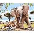 thumbnail image 1 of Wdftyju Animales en la tierra pintura al óleo por números imagen sin marco (elefante ZC3020) Wdftyju 5xd0ag2zz7me5wr6D03, 1 of 9