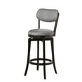 thumbnail image 3 of Bowery Hill 26" Transitional Wood/Fabric Swivel Counter Stool in Black/Gray, 3 of 3