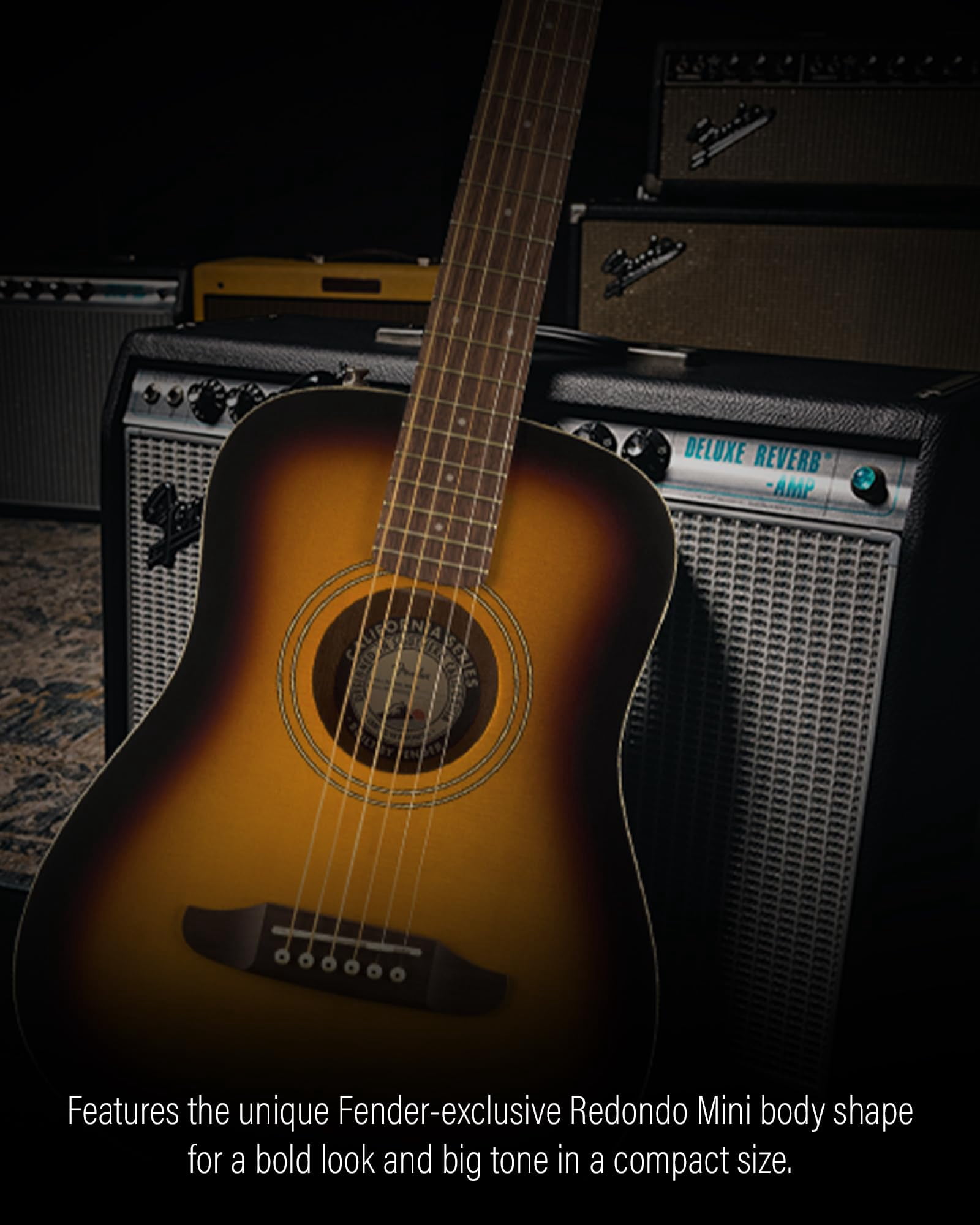 Fender Redondo Mini Acoustic Guitar - Sunburst w/ Gig Bag