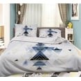 thumbnail image 3 of 3D Abstract Geometric Triangle Pattern Quilt Cover Set Bedding Set Duvet Cover, 3 of 3