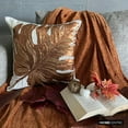 thumbnail image 5 of Fall Maple Leaf Throw Pillow cover Copper & Orange 16"x16" (40x40 cm) Linen Fall Home Decor, Maple Leaf Decor, Beads, Hand Embroidery Cushion cover For Hotels, living, Bed Room, Modern - Autumn Maple, 5 of 9