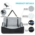 thumbnail image 4 of Dog Car Seats for Medium Small Pet Dogs Puppy Cat, Portable Dog Booster Car Seat, Up to 55 lbs, Thickened Memory Foam, Safety Belts, Detachable Washable Cover, Gray, L, 4 of 8