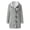 Light Gray, variant on Turilly Womens Plus Size Hooded Coats Winter Warm Quilted Jackets Long Sleeve Floral Soild Puffer Jacket Coats With Pockets