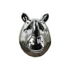 Urban Trends Collection 46874 Ceramic Rhinoceros Head Wall Decor - Polished Chrome Silver
