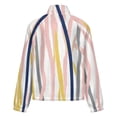 thumbnail image 6 of Jackets for Women Winter Coat Jackets Flannel Stand Collar Jacket(Abstract Pastel Painted Lines Art,Size:S-4XL), 6 of 7
