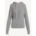 thumbnail image 5 of Free Assembly Women's Cozy Yarn Cable Knit Hoodie Sweater, Midweight, Size XS-XXL, 5 of 5