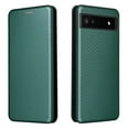 thumbnail image 2 of Feishell Flip Wallet Cover for Google Pixel 6a (6.1 inch),Shockproof Slim Fit Carbon Fiber Texture PU Leather Magnetic Closure Folio Card Pocket Kickstand Phone Case,Green, 2 of 11