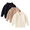 thumbnail image 3 of Beautyzll Toddler Boys Long Sleeve Pullover Knit Sweater Kids Cotton Crew-Neck Sweaters for 3-8T, 3 of 10