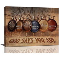 Spartan Warriors Armors Decor Wall Art Greek Soldier God Says You Are Christian Religious Pictures Wall Decor Canvas Painting Prints Artwork Decorations Framed for Church Bathroom Bedroom 16"x12"