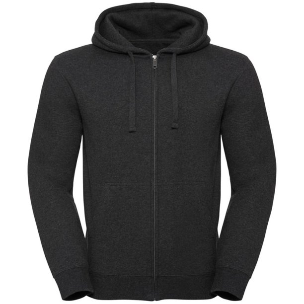 Russell - Sudadera con cremallera y capucha Authentic para chico hombre (Carbón Oscuro Jaspeado)