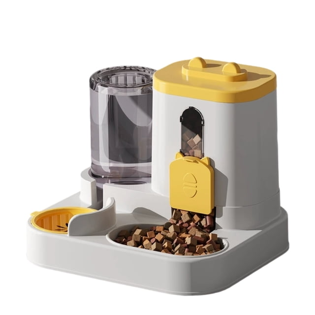 Comedero y bebedero automático 2 en 1 para mascotas | Cuenco autoalimentado por gravedad para perros y gatos pequeños y medianos | Dispensador de agua por sifón de gran capacidad para uso doméstico