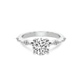 thumbnail image 5 of IGI Certified 3 Carat Round Shape Lab Grown Diamond Engagement Ring | 14K White Gold | Sheryl Marquise Side Stone Diamond Ring | FG-VS1-VS2 Quality Friendly Diamonds, 5 of 7