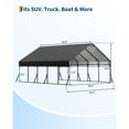 thumbnail image 3 of 20X25 FT Heavy Duty Car Ports Kit Metal Carport Kit with Reinforced Frame & Anchor Bolts, for RV, Truck, Boat, Tractor Shelter, 100MPH Wind/35PSF Snow Rating, Easy Assembly, 3 of 8