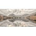thumbnail image 2 of Frank, Assaf 32x18 White Modern Wood Framed Museum Art Print Titled - Mountain reflections in lake, 2 of 4