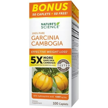 Nature's Science 100% Pure Garcinia Camobia Weight Loss Ct, 100 (Best Probiotic Strain For Weight Loss)