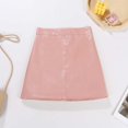 thumbnail image 2 of CENL Women A-line Pu Leather Korean Style High Waist Hip Skirt Slim, 2 of 9