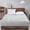 Light Gray, variant on Velvet Fitted Sheet Set with Pillowcase King Size, Double Sided Flannel Sheet with 16" Deep Pocket for Winter, White