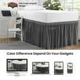 thumbnail image 4 of SGI Bedding Dorm Room Bed Skirt | Twin XL 40" Ruffled Microfiber Bed Skirt | Fade Resistant, Wrinkle Free, Anti-static, Decorative, Extra Storage Space, Clutter-Free | Dark Gray, 4 of 8