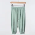 thumbnail image 2 of Pantalones de chándal informales holgados para niños, pantalones transpirables hasta el tobillo de Color sólido para niños y niñas, pantalones antimosquitos de verano, 2 of 5