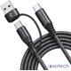 thumbnail image 1 of Cable USB a USB C de 4 Pies, 2 en 1 Trenzado USB 2.0 USB A/C a C 3A, Cable de Carga Rápida USB a Tipo C para MacBook Pro/Air/iPad Pro 2020 2019, Galaxy S22 S21, Note,, 1 of 5