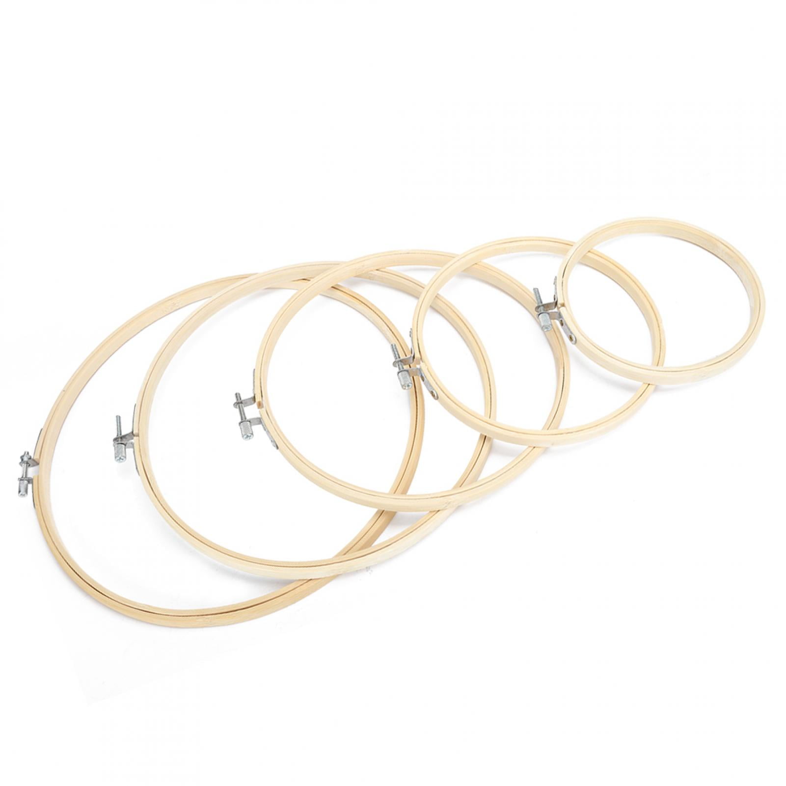 LAFGUR Embroidery Hoop,Embroidery Loop,5Pcs Round Embroidery Hoops Stitch Frame Loop Bamboo Hand Sewing Tools
