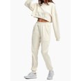 thumbnail image 1 of Women's Loose Hooded Sports Guard Fashion Running Solid Color Fitness Clothes Long-Sleeved Yoga Suit WERSEON Modelo, 1 of 6