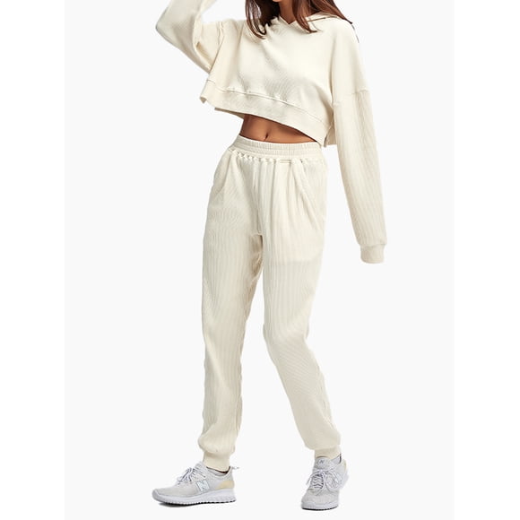 Women's Loose Hooded Sports Guard Fashion Running Solid Color Fitness Clothes Long-Sleeved Yoga Suit WERSEON Modelo