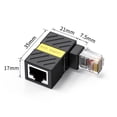 thumbnail image 6 of CY CAT6 UTP Male to Female 360 Degree Angled Rotating Adapter RJ45 8P8C 1000Mbps for Lan Ethernet Network, 6 of 9