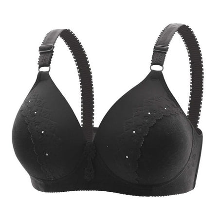 ZyeKqe Seamless Bras for Women Full Support Comfort V Neck Lace Cute Bras Breathable Everyday Bras
