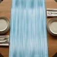 thumbnail image 5 of Table Runners 108 Inches Long Dress Scarves, Teal Blue Farmhouse Coffee/Dining/Kitchen Table Runner for Living Room, Modern Abstract Art Ombre Striped 13x108 Inch, 5 of 9