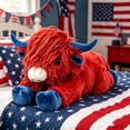 thumbnail image 6 of 4th Of July Highland-Cow Stuffed Animals, 15 inch Patriotic Highland Cow Plushies Toys, Cute Stuffed Animals Plush Pillow Women Men Independence Day Gift, 6 of 6