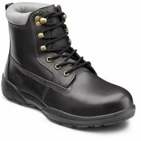 

Dr. Comfort Protector Men s Work Boot: 6 X-Wide (3E/4E) Black Lace