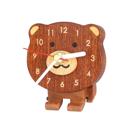 YIGSECU Table Clock Quiet Movement Mini Wood Clock for Study or Nightstand Clocks