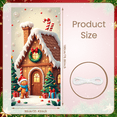 thumbnail image 6 of Festive Design Christmas Banner Gingerbread House Holiday Decor Snowy Scene for Winter Celebration Indoor Decoration Children Party, 6 of 9