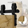 thumbnail image 3 of TSMST 48" Bi-Folding Sliding Barn Door Hardware Kit for 4 Doors, Suitable for Less 11.5" Wide Door,Used for Kitchen, Bathroom, No Doors, 3 of 7