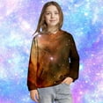 thumbnail image 6 of Girls Sweatshirts Galaxy Print Pullover Hoodie Top Casual Comfy Hoodies for Girls Size 3-4Y, 6 of 8