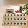 thumbnail image 5 of 21 Holes Wooden Essential Oil Storage Rack 3 Tiers Tray Container Display Holder, 5 of 8