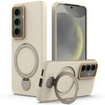 thumbnail image 1 of For Samsung Galaxy S24+ / S25+ 5G Case (Compatible With MagSafe) With Invisible Magnetic O-Ring Stand Military-Grade Shockproof Phone Case,Apricot, 1 of 7