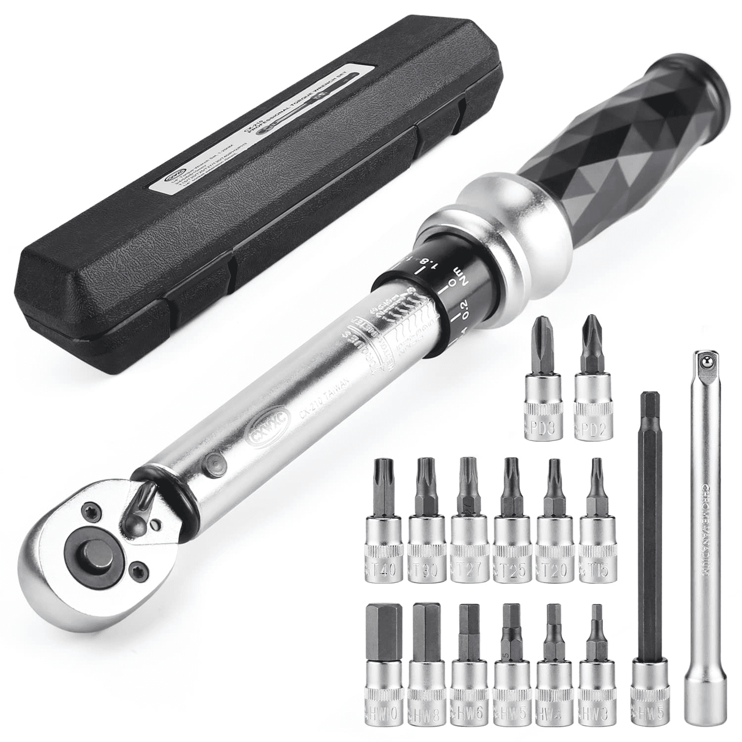 T25 SUNLITE MINI TORQUE WRENCH BICYCLE TOOL--3 6mm T20 5 4 