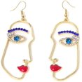 thumbnail image 1 of Boucles d'Oreilles Artistiques Uniques de Visage Abstrait, 1 of 6