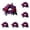 D*5, variant on Halloween Candle Ring, Artificial Flower Wreath Black Purple Floral Candle Holder, Tables Centerpieces Home Kitchen Farmhouse Decor 1 Pc