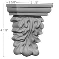 thumbnail image 2 of Ekena Millwork 3 1/2"W x 1 5/8"D x 4 1/8"H Baltimore Corbel, 2 of 4