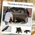 thumbnail image 4 of PawHut 1-Click Foldable Dog Stroller for M-L Dogs, Pet Stroller, Black, 4 of 9