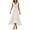Beige, variant on Iyufng Ruffled Midi Dresses for Women Deep V-Neck Sleeveless Fitted Solid Color Dress