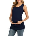 thumbnail image 5 of breaise Women's Maternity Nursing Tank Tops Sleeveless Breastfeeding Shirts Double Layer Summer Pregnancy Ruched Basic Tops Maternity Shirt Vest Pregnancy Clothes, 5 of 6